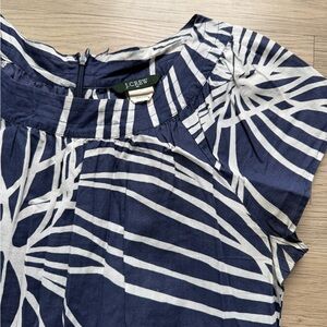 J. Crew Navy and White Women's Vintage Dress